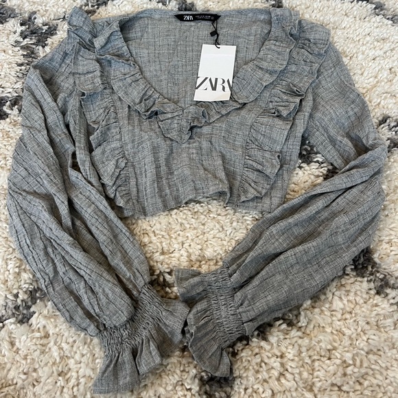 ZARA cropped blouse - Picture 1 of 3